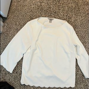H&M scalloped blouse